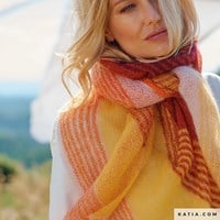 Knitting Pattern Mohair Shades Oversized Triangular Shawl