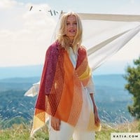 Knitting Pattern Mohair Shades Oversized Triangular Shawl-2