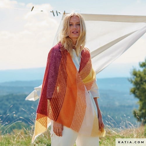 Knitting Pattern Mohair Shades Oversized Triangular Shawl-2
