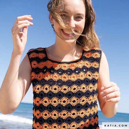 Katia Crochet 121 magazine Tencel-cotton