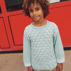 Cotton 100% Boy's Sweater Knit Kit