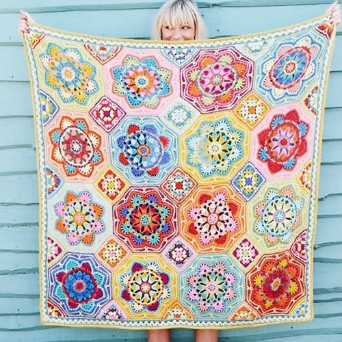 Persian Tiles Janie Crow Eastern Jewels Blanket Crochet Kit
