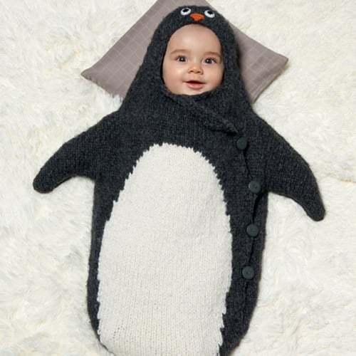 Knitting Pattern Penguin Bunting Bag