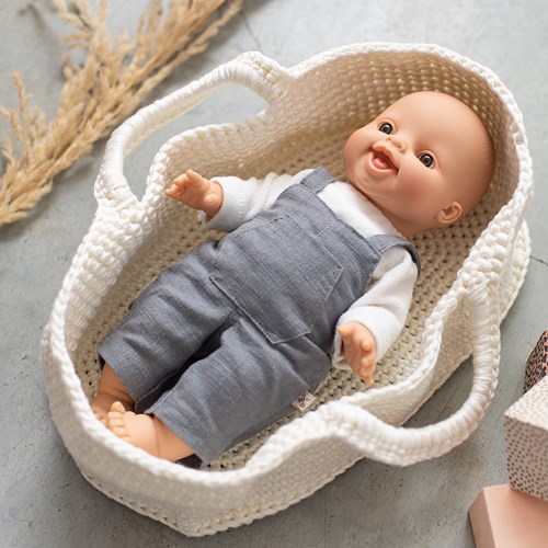 Crochet Pattern Acrylic Ribbon Doll Carry Cot