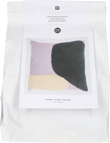 Rico Lavender Cushion Punch Needle Kit-2