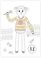 Coloring Page Yarnplaza XL Doll – Sheep Sara-2