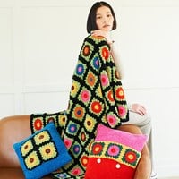 Stylecraft crochet pattern Squeeze Me Crochet Blanket and Cushions