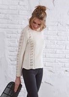 SMC  Sweater with Lace Motif Knitting Pattern