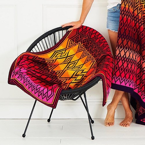 Queen Blanket (Small) CAL Yarn Kit 2 Tequila Sunrise