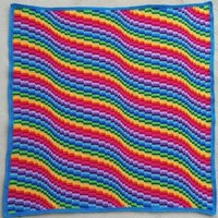 Bargello Blanket MAL Yarn Kit 3 Rainbow