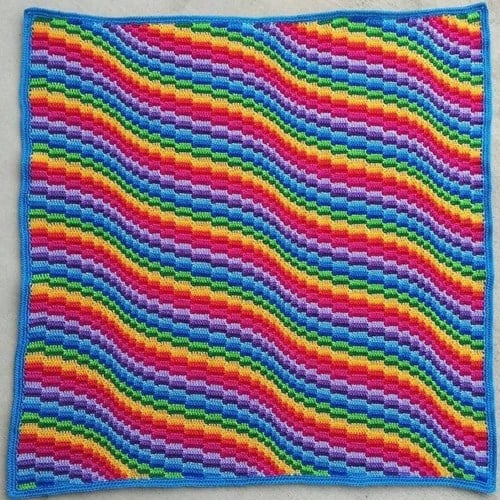 Bargello Blanket MAL Yarn Kit 3 Rainbow
