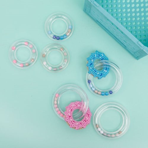 Go Handmade Rattle Ring Gray 63mm-3