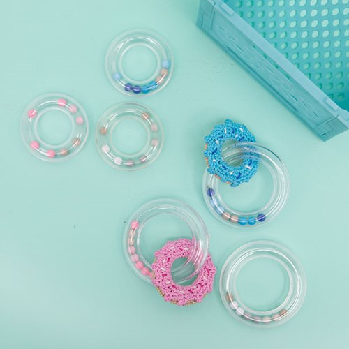 Go Handmade Rattle Ring Gray 80mm-3