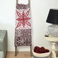 Scrappiness Claret/Burgundy/Hint of silver Crochetkit - with Digital Pattern-2