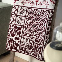 Scrappiness Claret/Burgundy/Hint of silver Crochetkit - with Digital Pattern-3