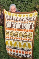 Spring into easter Blanket Yarn and Crochetkit