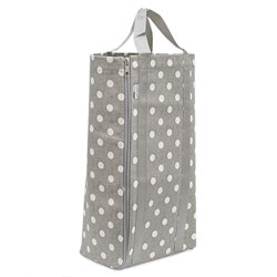 Knitting Bag Reversible Grey Spot