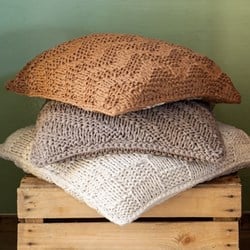 Knitting Pattern RibbonXL Cushions Bulky Textures