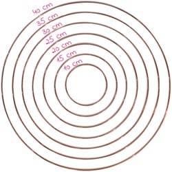 Yarn and Colors Rose Gold Metal Ring 35 cm