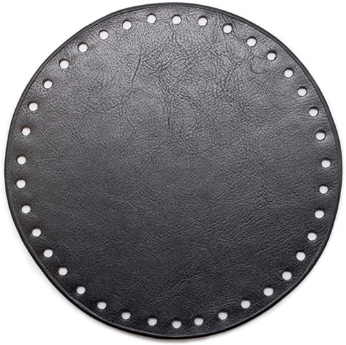 Go Handmade Leather Base Round Black 17 cm