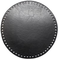 Go Handmade Leather Base Round Black 25 cm