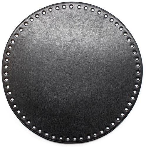 Go Handmade Leather Base Round Black 25 cm