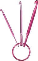 Yarnplaza Keychain Crochet Hook Set Pink-3