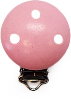 Wooden Pacifier Clip Pink