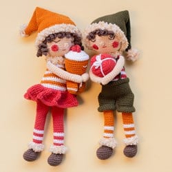 Christmas Elves Boy & Girl Crochet Kit