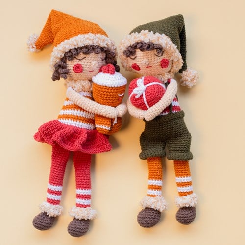 Christmas Elves Boy & Girl Crochet Kit