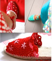 Free Saskia's espadrilles - Crochet Patterns Yarnplaza.com