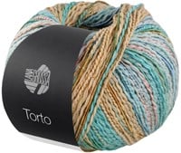 Lana Grossa Torto 003 Yellow-Beige/Mint/Pink/Turquoise/Green/Golden Yellow/Salmon/Jeans