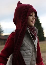 Knitting Pattern Bravo Hooded Scarf