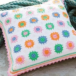 Catania Granny Square Pillow Crochet Pattern