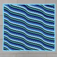 Bargello Blanket MAL Yarn Kit 2 Seafoam