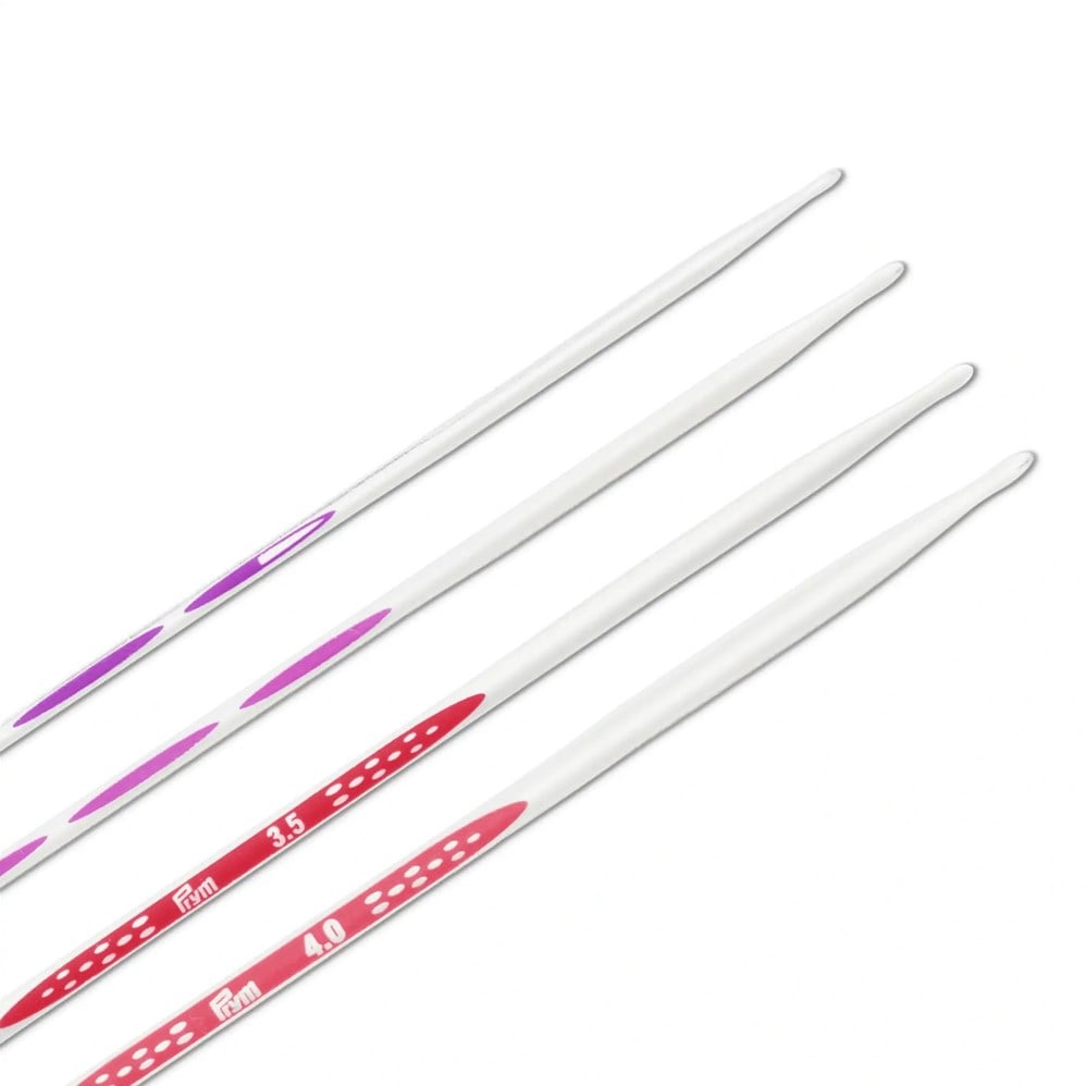 Prym Ergonomics 12 Single Point, 5mm, 2 Count Knitting Needles, One Size,  Alabaster White