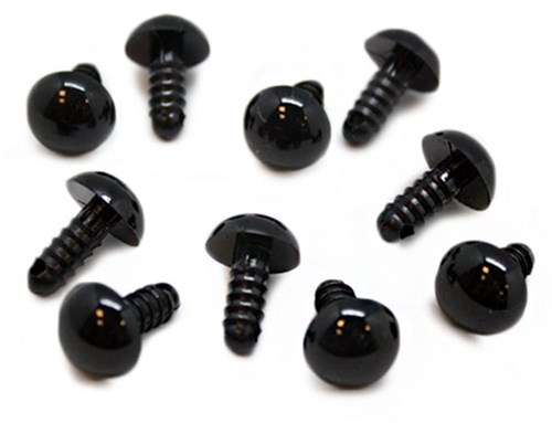 Safety Eyes Black 12mm 5 Pair