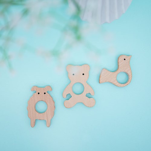 Wooden Teether Sheep-3