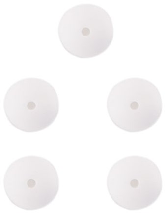 Durable Silicone Beads 15mm 5 pieces 009 White