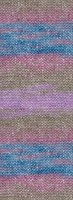 Lana Grossa Silkhair Haze Print 1215 Petrol Blue / Red Violet / Purple / Gray Brown-3