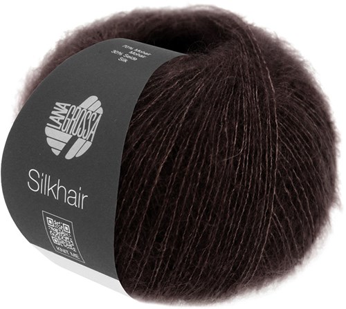 Lana Grossa Silkhair 209 Black Brown