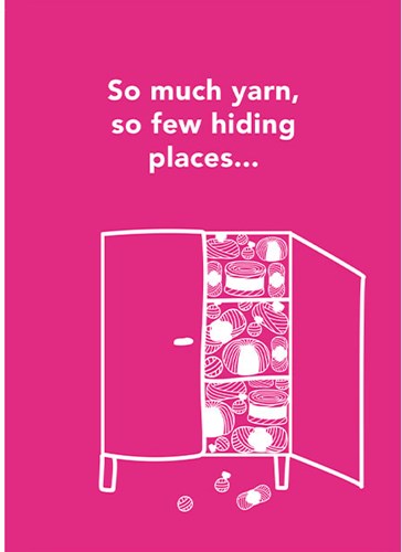 Yarnplaza Postcard - So much yarn, so few hiding places