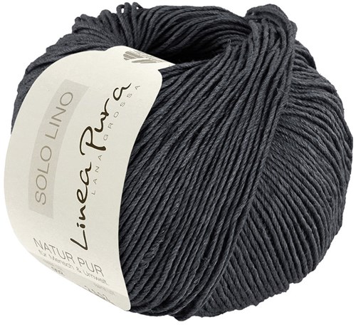 Lana Grossa Solo Lino 077 Anthracite