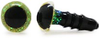 Plastic Safety Eyes Sparkle Yellow (per pair) 6mm