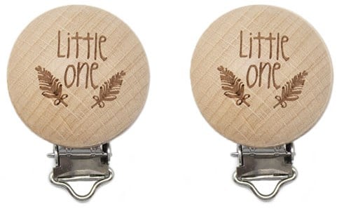 Durable Wooden Pacifier clips 2 pieces 53 Little One
