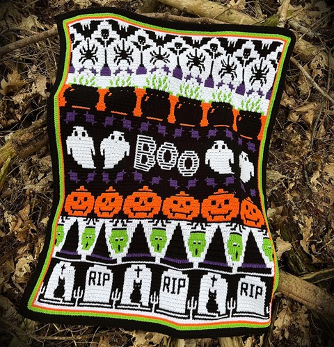 Boo! Halloween Blanket CAL by Rosina Plane Yarn Kit