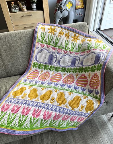 Spring into easter blanket Spring Yarnkit - without Pattern-3
