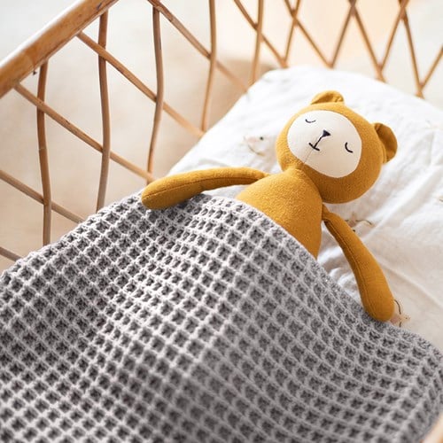 Mixed Up Wafel Babydeken Haakpakket Stone Grey