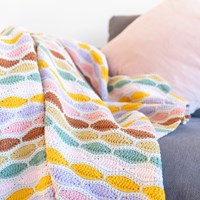 Yarn and Colors Stripy Waves Blanket Crochet Kit 026 Satay-2