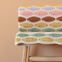 Yarn and Colors Stripy Waves Blanket Crochet Kit 026 Satay-3